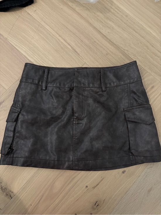 Princess Polly Dresses & Skirts - Princess Polly Brown Mini Skirt with Belted Waist